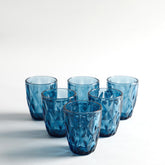 Gianna Dark Blue Drinking Glass Set Of 6